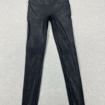 Spanx Faux Leather Leggings Size S Black Night Out Edgy Trendy